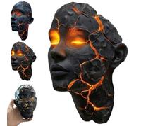 Genérico Cracked Soul Wall Light, 3D Gothic Resin LED Art Wall Sconce, Creative Lava Crack Pattern Lighting Decorative Lamp for Halloween Decoration,Bedroom,Living Room Decor