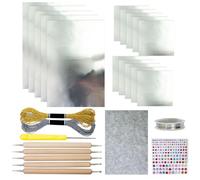 Genérico Craft Foil Sheets, Embossing Art Kit, Metal Shimmer Paper, Decorative Crafting Material for Kids Adults Engraving Painting Handmade Art Projects School Home Use 4.72 X4.72 Inches