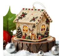 Genérico Craft Kit - 14.5x14.5cm Gingerbread House Beading Ornament Set