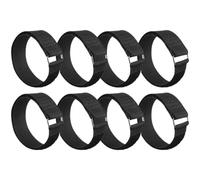 Genérico Crampones Antideslizantes Punta para Zapatos, Correas Ajustables de Nylon con Cierre de Gancho y Bucle, 4 Pares Negros para Tracción en Nieve y Hielo, Ideales para Senderismo