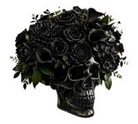 Generico Cráneo Planter - Gothic Wall Mounted Vase Flower Pot | Dark Home Decor For Succulents, Artificial Plants And Flowers, Halloween Shelf Decoration, Gothic Skull Ornament 20x15x10 cm