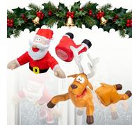 Genérico Crashing Santa Animated Christmas, Funny Crashing Reindeer Christmas Decor Holiday Decor for Indoor Outdoor Home Door Holiday Decors, Novelty Xmas Idea (MAX)