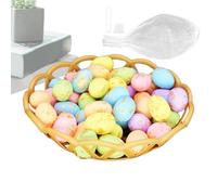 Generico Creación de Huevos de Pascua - Huevos Manchados de Espuma de Colores para Decoraciones, de Pascua Pastel para Rellenos de Cestas Configuración de la Mesa Primaveriles
