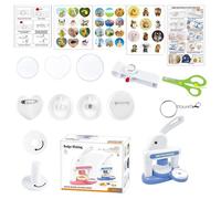 Genérico Creador de Botones - Prensa Manual para Fabricar Insignias Materiales de Manualidades - Máquina de Hacer Botones - para Proyectos de Bricolaje y Decoración en Actividades Familiares