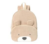 Genérico cream Backpack, Fashionable Kindergarten Pack, Small School Bag, Child Daypack Sturdy Material Enhances Fun Adds Convenience Versatile for Kids, 9.45x3.94x12.2 Inches, Corduroy