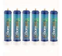 Genérico CreamJet Cilindro Desechable de 640G N2O para Sifón Chantilly Equivalente a 80 Cápsulas de N20, Cilindro de Acero Inoxidable de Alta Reciclable para Crema, 6PCS