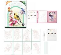 Genérico Creative Art Watercolor Stress Relief Kit,Paint Watercolor Books Painting Kit,Portable Foldable Travel Painting Book for Beginners and Enthusiasts Gifts