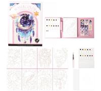 Genérico Creative Art Watercolor Stress Relief Kit,Paint Watercolor Books Painting Kit,Portable Foldable Travel Painting Book for Beginners and Enthusiasts Gifts