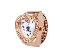 Genérico Creative Cool Elastic Dial Watch Quartz Ring Watch Steel Analog Finger Quartz Women's Watch Sombrero Pulsera Gorro Reloj (B, One Size)