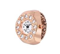 Genérico Creative Cool Elastic Dial Watch Quartz Ring Watch Steel Analog Finger Quartz Women's Watch Sombrero Pulsera Gorro Reloj (D, One Size)