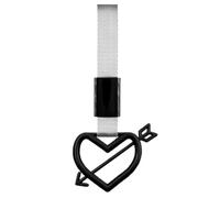 Genérico Creative Heart-Shaped Pull Ring Car Pendant, Interior Car Love Charm 9.06x4.53 Inches Stylish Exterior Automotive Decoration Accessory for Family Vehicles and Personal Style