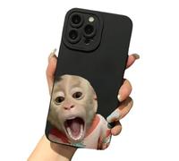 Genérico Creative Monkey Pattern Phone Case for iPhone 17/16/15/14/13/12/11 Pro MAX, Funny and Cute Monkey Phone Case, Shockproof TPU Protective Cover (A,for iPhone15PRO)
