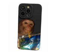Genérico Creative Monkey Pattern Phone Case for iPhone 17/16/15/14/13/12/11 Pro MAX, Funny and Cute Monkey Phone Case, Shockproof TPU Protective Cover (E,for iPhone12)