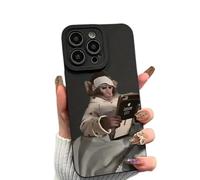 Genérico Creative Monkey Pattern Phone Case for iPhone 17/16/15/14/13/12/11 Pro MAX, Funny and Cute Monkey Phone Case, Shockproof TPU Protective Cover (C,for iPhone13PROMAX)