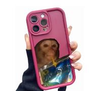 Genérico Creative Monkey Pattern Phone Case for iPhone 17/16/15/14/13/12/11 Pro MAX, Funny and Cute Monkey Phone Case, Shockproof TPU Protective Cover (D,for iPhone11PROMAX)
