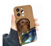 Genérico Creative Monkey Pattern Phone Case for iPhone 17/16/15/14/13/12/11 Pro MAX, Funny and Cute Monkey Phone Case, Shockproof TPU Protective Cover (F,for iPhone13PROMAX)