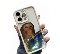 Genérico Creative Monkey Pattern Phone Case for iPhone 17/16/15/14/13/12/11 Pro MAX, Funny and Cute Monkey Phone Case, Shockproof TPU Protective Cover (B,for iPhone11)