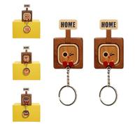 Genérico Creative Wooden Key Hooks with Funny Facial Expressions - Functional & Stylish, 2026 new Wooden Key Hooks for Wall, Door Board Entryway, Unique Home Decor & Housewarming Gif (B(2PC))