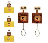 Genérico Creative Wooden Key Hooks with Funny Facial Expressions - Functional & Stylish, 2026 new Wooden Key Hooks for Wall, Door Board Entryway, Unique Home Decor & Housewarming Gif (C(2PC))