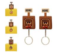 Genérico Creative Wooden Key Hooks with Funny Facial Expressions - Functional & Stylish, 2026 new Wooden Key Hooks for Wall, Door Board Entryway, Unique Home Decor & Housewarming Gif (A(2PC))