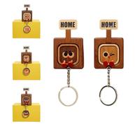 Genérico Creative Wooden Key Hooks with Funny Facial Expressions - Functional & Stylish, 2026 new Wooden Key Hooks for Wall, Door Board Entryway, Unique Home Decor & Housewarming Gif (A+B)