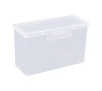 Genérico Credit Card Storage Box - Rectangular Clear Business Card Holder | Desktop Organizer with Safety Buckle | Transparent Design Case For Screw, Jewelry, Playing Coin, Indoor Outdoor Use