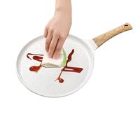 Genérico Crepe Pan - Induction Cookware 9.45in Aluminum Skillet, Nonstick Cooking Pan, Ergonomic Handle Frying | Lightweight Flat Crepe Maker With Easy Clean For Breakfast Cooking Kitchen Use