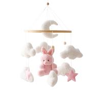 Generico Crib Mobile - Calming Bunny Nursery | Bunny Nursery Mobile Crib Decor | New Parents & , Cartoon Bassinet Bùunny Pendant Toys For Home Kids Room Bedroom, Soothing Rattle