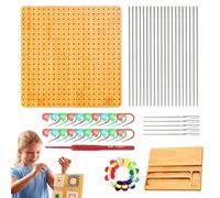 Genérico Crochet Backing Board - Handcrafted Knitting Board, Square Wooden Blocking Mat Gear | Large 9.25×9.25in Blocking Boards For Stretching Knitting Crochet Projects Crafting Home Daily Use