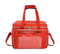 Genérico Crochet Bag - Large Capacity Knitting Tote Organizer, Adjustable Strap Carry Storage, Inner Divider Yarn Holder Case For Mom Beginners Craft Lovers Home Travel Accessories Tools Hooks