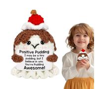 Genérico Crochet De Apoyo Emocional | Set con Tarjetas De Frases Alentadoras,Juguete Artesanal Suave con Mensajes Inspiradores para Niñas, Amigas, Enfermeras, Maestras O Regalos De Graduación