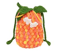 Genérico Crochet Drawstring Bags, Handmade Knitted Purse, Gradient Pineapple Design, Handwoven Cotton Purse, Stylish Drawstring Bag, Trendy Crochet Purse, Women's Knitted Bag, Girls Cotton Purse,