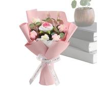 Genérico Crochet Flower Bouquet, Decorative Yarn Set, Colorful Flower Bouquet Intricate, Craft Accessory with Texture, Home Decor with Elegant Style, Floral Arrangement for Birthday Christmas Easter