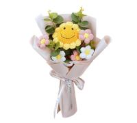 Genérico Crochet Flower Bouquet, Handmade Artificial Flowers, Colorful Decorative Arrangement for Home Decoration, Soft Yarn with Realistic Petal Design, Wedding and Gift Accessory