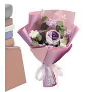 Genérico Crochet Flowers - Knitted Bouquet 30x20x5cm, Handmade Yarn Flora | Decorative Floral Arrangement, Elegant Wedding Ornament, Long-Lasting Present, Aesthetic Room Accessory, Unique Table