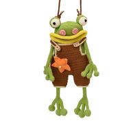 Genérico Crochet Frog Purse 39x15cm, Cute Cartoon Cell Phone Pouch, Women Sling Wallet for Travel, Teen Girls, Hiking, Gym, Running, Summer, Passport, College