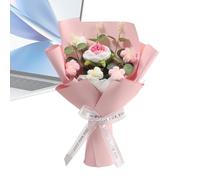 Genérico Crochet Graduation Flowers - Birthday Flower Decoration, Crochet Bouquet with Elegant Design, Birthday Easter Graduation Valentine, Party Spring Wedding Home, Decor for Loved More