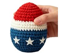 Genérico Crochet Hacky Ball - Patriotic American Flag Kick Bag Toy
