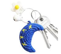 Genérico Crochet Keyring,Very Cute Miniature Star/Moon/Sun Key Chains DIY Small Gift Bag Pendant | Different Wool Handwoven Key Crochet Ladies Bag Pendant For Women