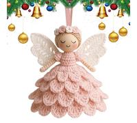 Genérico Crochet Kit | 15cm Angel Holiday Decorations Beginner Friendly with Instructions, Yarn Handmade Craft Set for Christmas Home Party Handicraft Art Projects Women Teens Kids