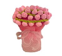 Genérico Crochet Kit Blanket, RELAXING CREATIVE HOBBY, 100x100cm/39.37x39.37 inches, Pink Bouquet Knitting, Handmade Crochet Supplies,BEGINNER-FRIENDLY KIT,for Adults Women Mom Home Decor