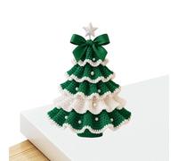 Genérico Crochet Kit - Wool, 5.91in Christmas Tree Learn Beginner-Friendly | Complete Knitting Set, DIY Christmas Ornament Kit For Beginners, Adults, Women, Men, Family, Friends