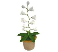 Genérico Crochet Lily Flower Light, Handmade Desk Night Lamp, Soft Glow Led Decoration, Aesthetic Artificial Floral Accent for Bedroom Nursery Dorm Hotel Party Home Living Room 4.53x4.53x14.96 Inches