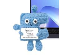 Genérico Crochet Motivational Toy, Cute Desk Decor, Positive Message Doll, Inspirational Gift Design, for Family Women Men Graduation Birthday College Home Office Encouragement Display