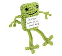 Genérico Crochet Positive Frog - Cute Wool Funny Knitted Positive Frog