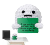 Genérico Crochet Positivo | Pelota De Golf Inspiracional Hecha A Mano,Artículos Inspiradores Y Muñecos De Peluche para Oficina, Escuela, Navidad, San Valentín Y Regalos