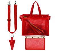 Genérico Crochet Yarn Bag - Yarn Storage Bag, Large Capacity Knitting Crochet Pouch | Transparent Clear Mesh Pouches For Home Indoor Outdoor Traveling School Girlfriend Wife Friend Sister Daughter