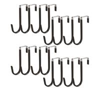 Genérico Crochets De Porte - 520g Porte Acier Patere, 16-Pieces Port Pour Port Standart, Crochet Porte-serviettes | Support Amovible Sans Perçage Pour Placard, Cuisine, Appartement, Chambre
