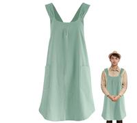 Generico Crossed Back Apron - Multifunctional Baking Aprons | Chef Aprons With Pockets | Women Stylish Cooking Apron | Working Apronsa With Pockets For Painting Gardening Cleaning, verde, Fare