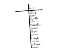 Genérico Crosses for Wall - Christian Decor for Prayer | Metal Material with Scripture Inspired Design, Hangable Jesus Cross, Living Room, Bedroom, Church, Wedding, Office and Farmhouse Home